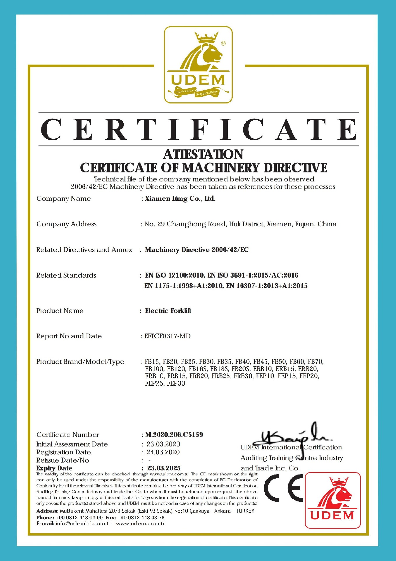 电动叉车/电动堆高车/电动托盘车CE认证